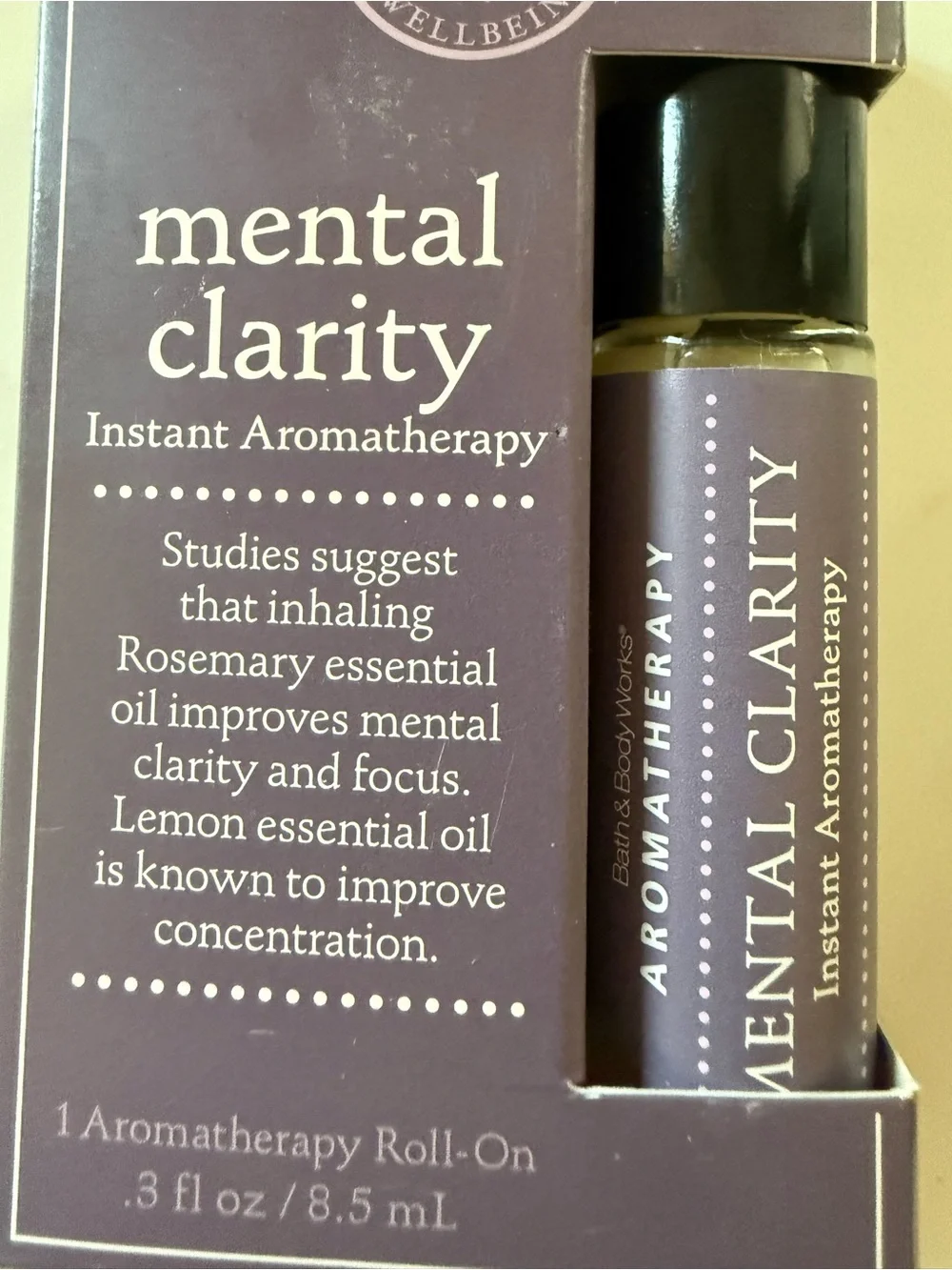 Bath & Body Works Aromatherapy‎ Mental Clarity Roll On Roller NIB Rosemary Lemon